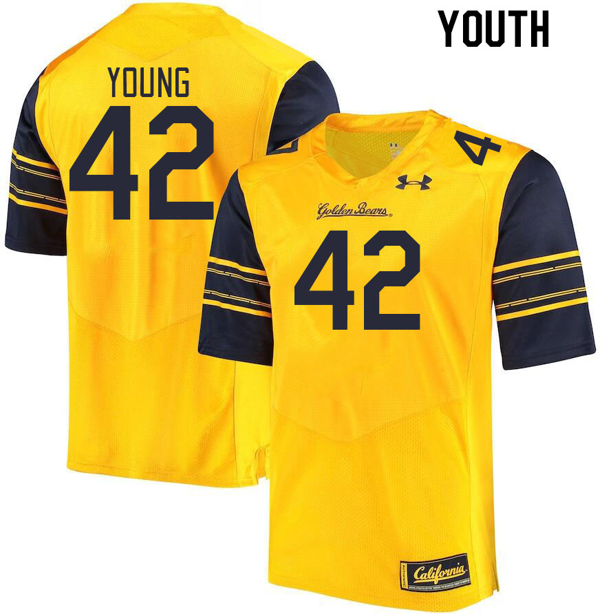 Youth #42 Nate Rutchena California Golden Bears College Football Jerseys Stitched Sale-Gold